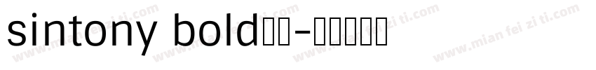 sintony bold字体字体转换